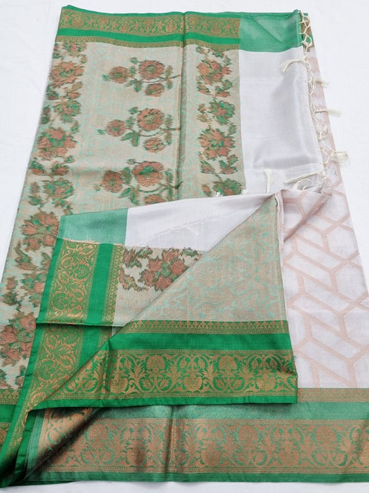 Kanchipuram Blended Semi Tissue Poochampalli Silk Saree 521