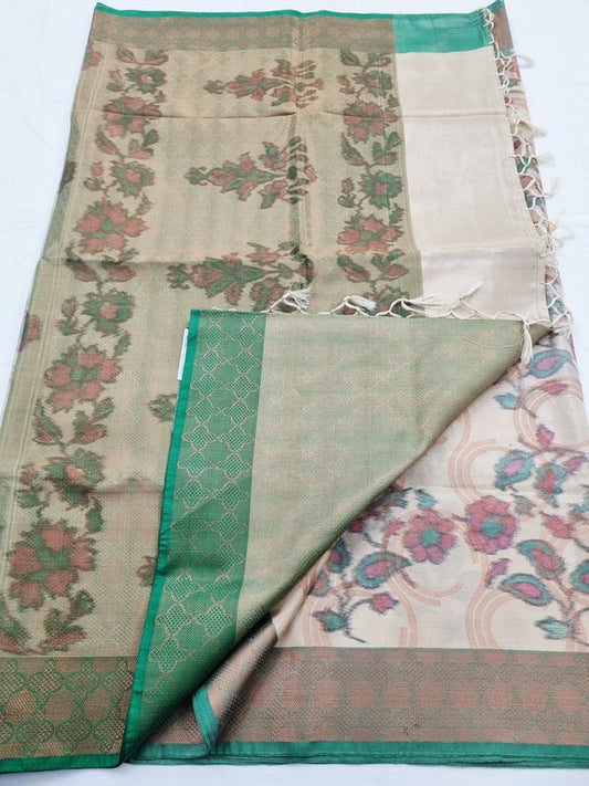 Kanchipuram Blended Semi Tissue Poochampalli Silk Saree 522