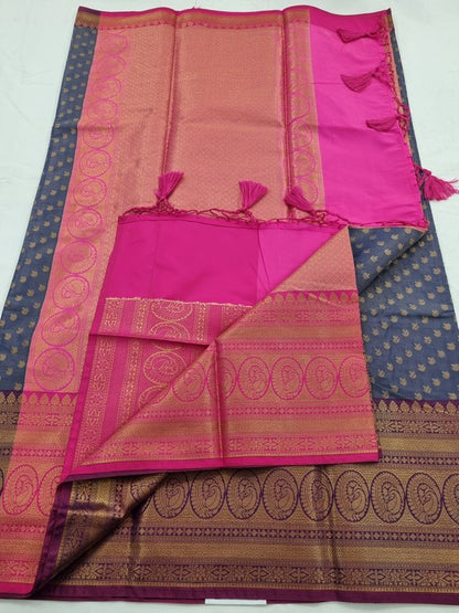 Kanchipuram Blended Semi Tissue Silk Saree 527 – Kanchipuram Lakshaya Silks