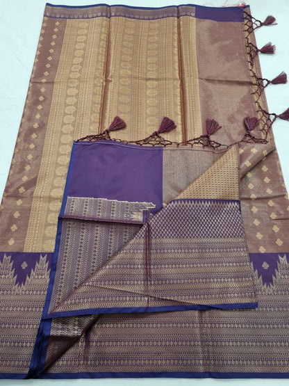 Kanchipuram Blended Semi Tissue Silk Saree 528 – Kanchipuram Lakshaya Silks