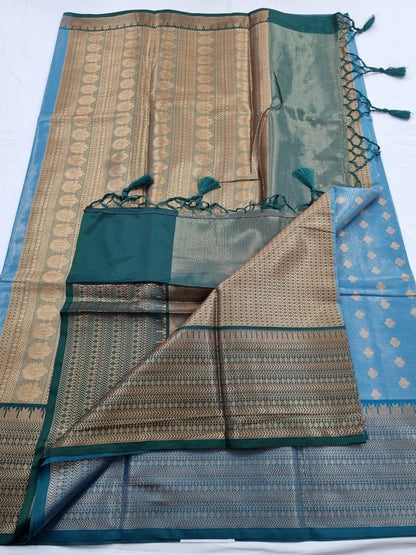 Kanchipuram Blended Semi Tissue Silk Saree 529 – Kanchipuram Lakshaya Silks