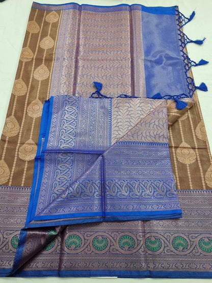 Kanchipuram Blended Semi Tissue Silk Saree 535 – Kanchipuram Lakshaya Silks