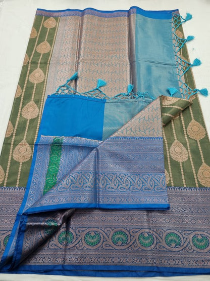 Kanchipuram Blended Semi Tissue Silk Saree 538 – Kanchipuram Lakshaya Silks