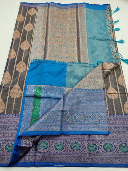 Kanchipuram Blended Semi Tissue Silk Saree 539 – Kanchipuram Lakshaya Silks