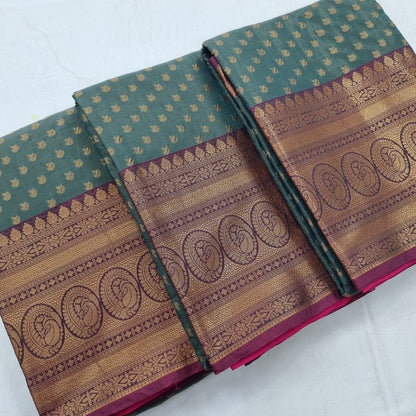 Kanchipuram Blended Semi Tissue Silk Saree 542 – Kanchipuram Lakshaya Silks