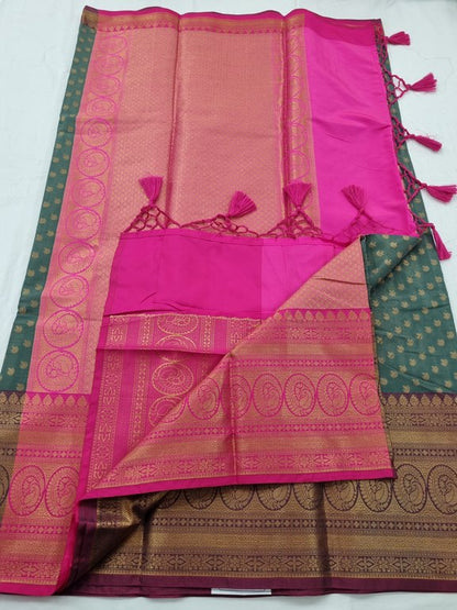 Kanchipuram Blended Semi Tissue Silk Saree 542 – Kanchipuram Lakshaya Silks
