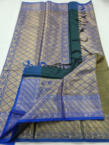 Kanchipuram Blended Semi Tissue Silk Saree 545 – Kanchipuram Lakshaya Silks