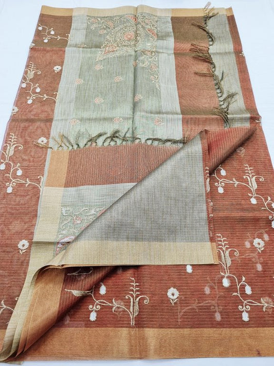 Kanchipuram Blended Semi Tissue Silk Saree 557