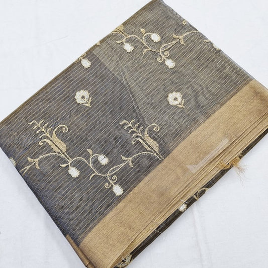 Kanchipuram Blended Semi Tissue Silk Saree 571