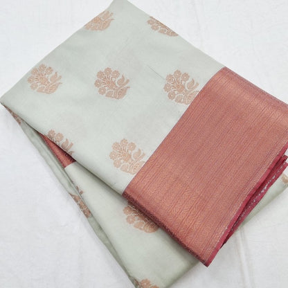 Kanchipuram Blended Semi Cotton Silk Saree 587 – Kanchipuram Lakshaya Silks