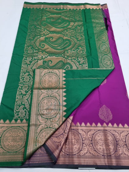 Kanchipuram Blended Semi Soft Silk Saree 602 – Kanchipuram Lakshaya Silks