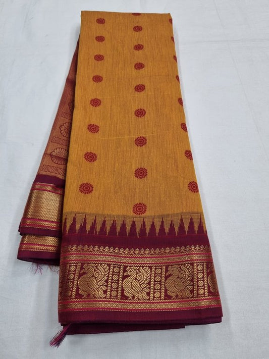 Kanchipuram Blended Trendy Cotton Silk Saree 686