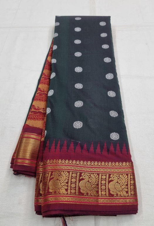 Kanchipuram Blended Trendy Cotton Silk Saree 707