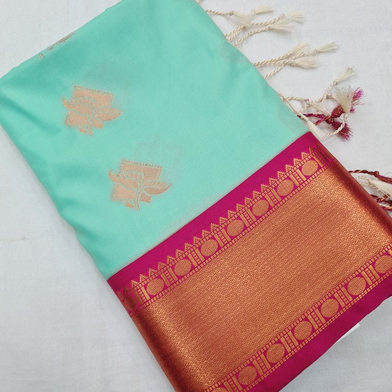Kanchipuram Blended Semi Fancy Soft Silk Saree 625