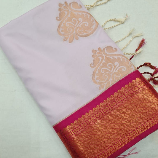 Kanchipuram Blended Semi Fancy Soft Silk Saree 629