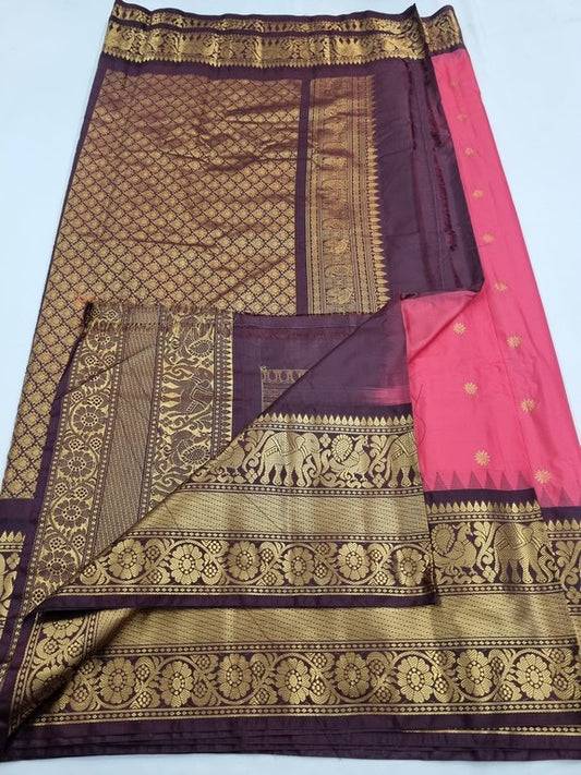 Kanchipuram Semi Gadwal Silk Sarees 176