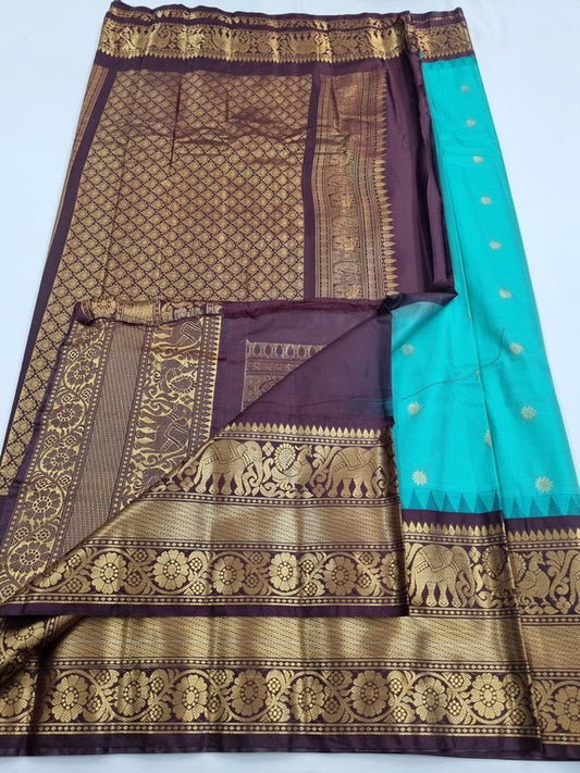Kanchipuram Semi Gadwal Silk Sarees 177