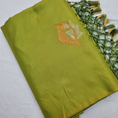 Kanchipuram Blended Trendy Fancy Soft Silk Saree 741 – Kanchipuram Lakshaya Silks