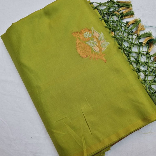 Kanchipuram Blended Trendy Fancy Soft Silk Saree 741