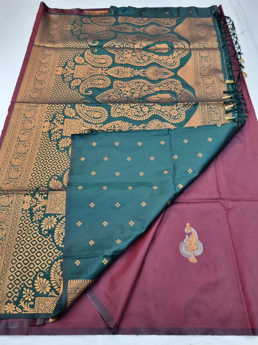 Kanchipuram Blended Trendy Fancy Soft Silk Saree 743