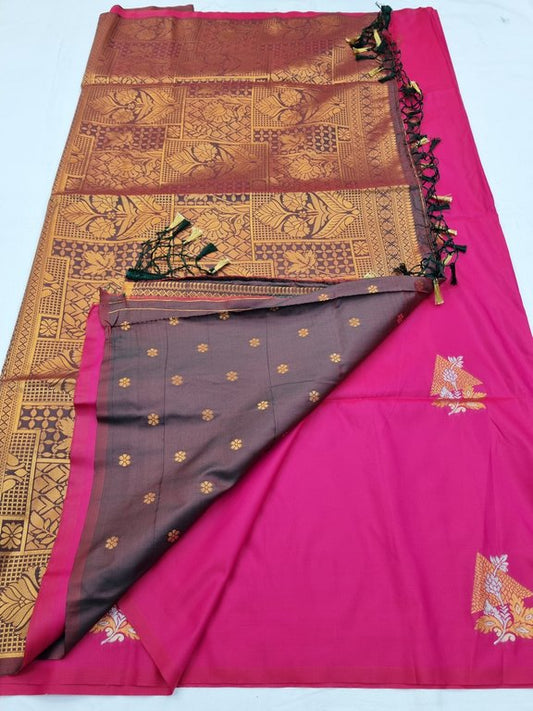 Kanchipuram Blended Trendy Fancy Soft Silk Saree 745