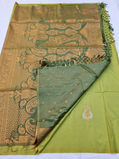 Kanchipuram Blended Trendy Fancy Soft Silk Saree 746 – Kanchipuram Lakshaya Silks