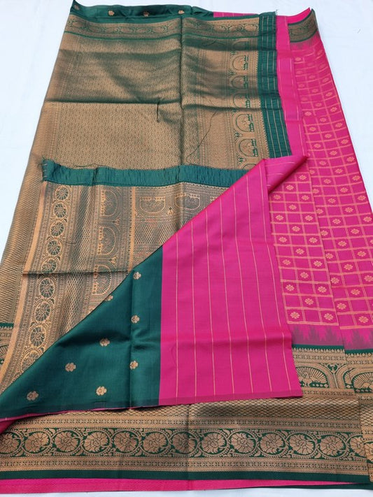 Kanchipuram Blended Trendy Fancy Soft Silk Saree 748