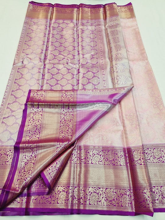 Elegant Blended Tissue Silk Sarees 162