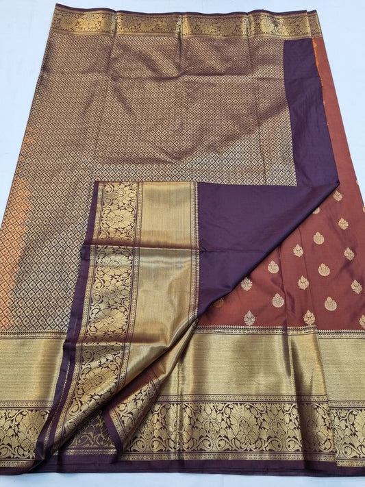 Trending Rust Orange Silk Sarees 185