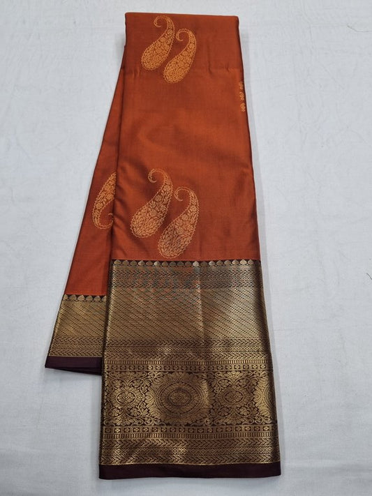 Trending Rust Orange Silk Sarees 187