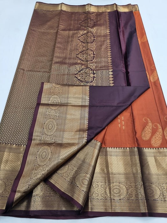 Trending Rust Orange Silk Sarees 187