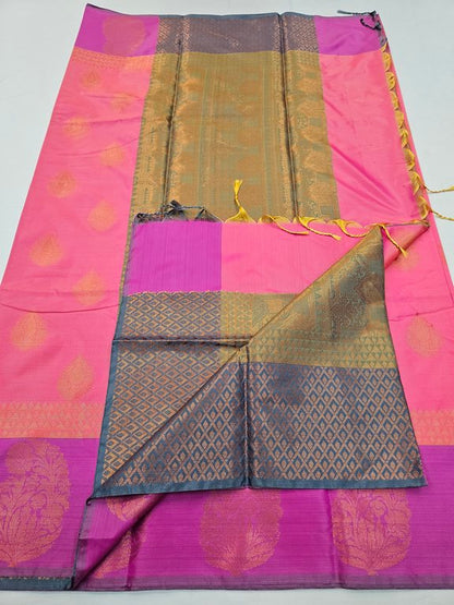 Kanchipuram Blended Fancy Soft Silk Saree 389 – Kanchipuram Lakshaya Silks