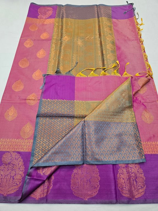 Kanchipuram Blended Fancy Soft Silk Saree 393