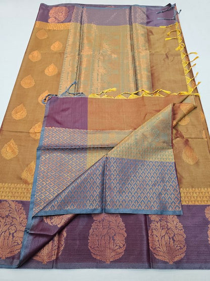 Kanchipuram Blended Fancy Soft Silk Saree 395 – Kanchipuram Lakshaya Silks