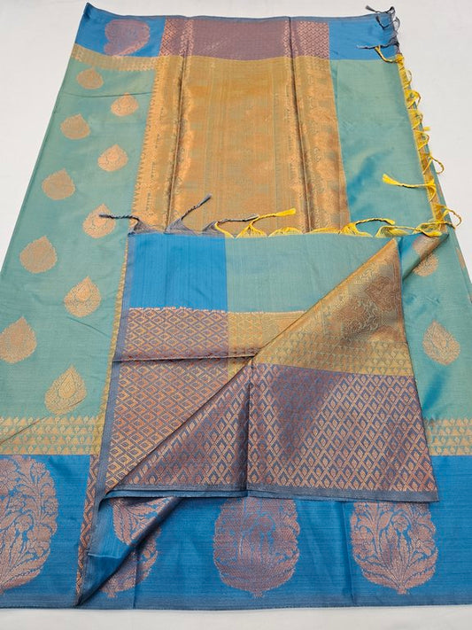 Kanchipuram Blended Fancy Soft Silk Saree 397