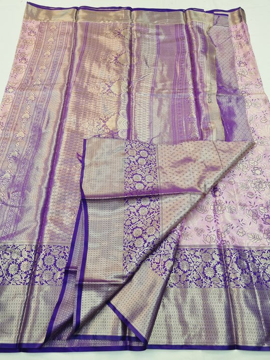 Kanchipuram Blended Fancy Tissue Silk Saree 399