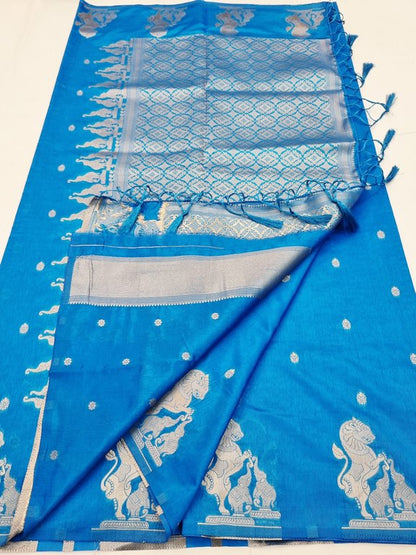 Kanchipuram Blended Fancy Taser Silk Saree 434 – Kanchipuram Lakshaya Silks