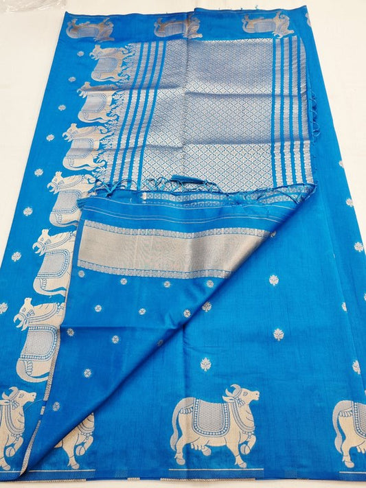 Kanchipuram Blended Fancy Taser Silk Saree 447