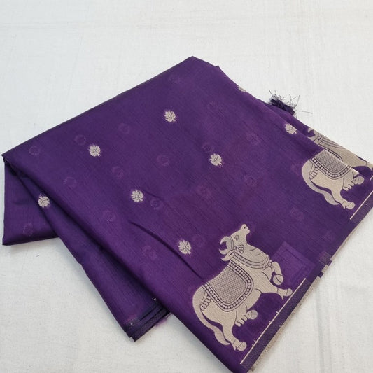 Kanchipuram Blended Fancy Taser Silk Saree 449