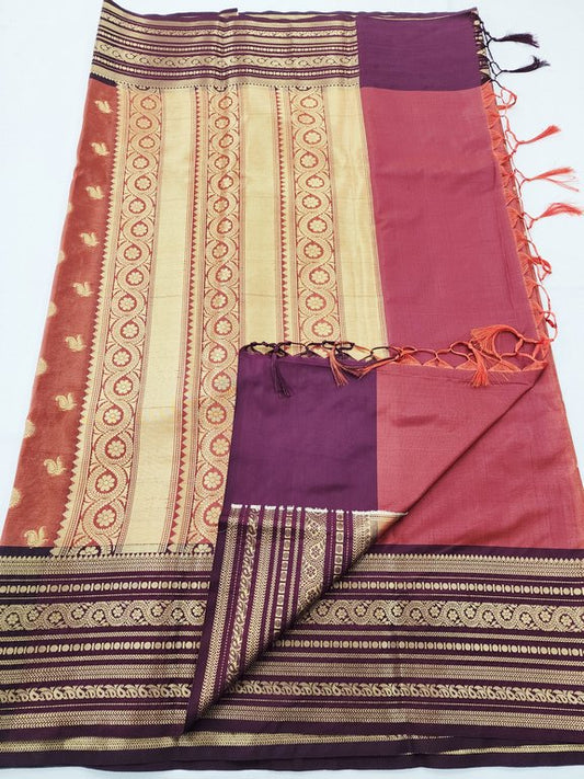 Kanchipuram Blended Fancy Silk Saree 457
