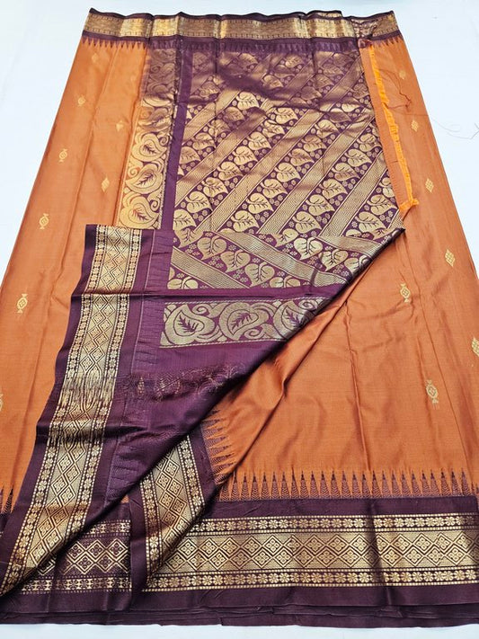 Kanchipuram Blended Semi Gadwal Silk Sarees 316