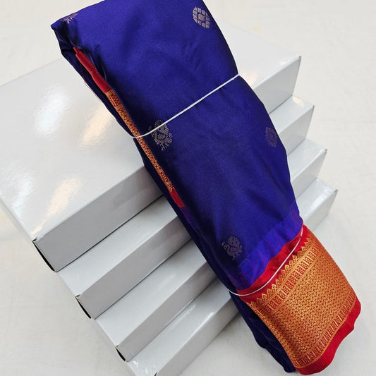 Kanchipuram Blended Semi Gadwal Silk Sarees 324