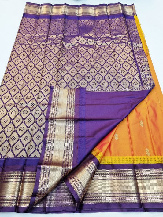 Kanchipuram Blended Semi Gadwal Silk Sarees 336