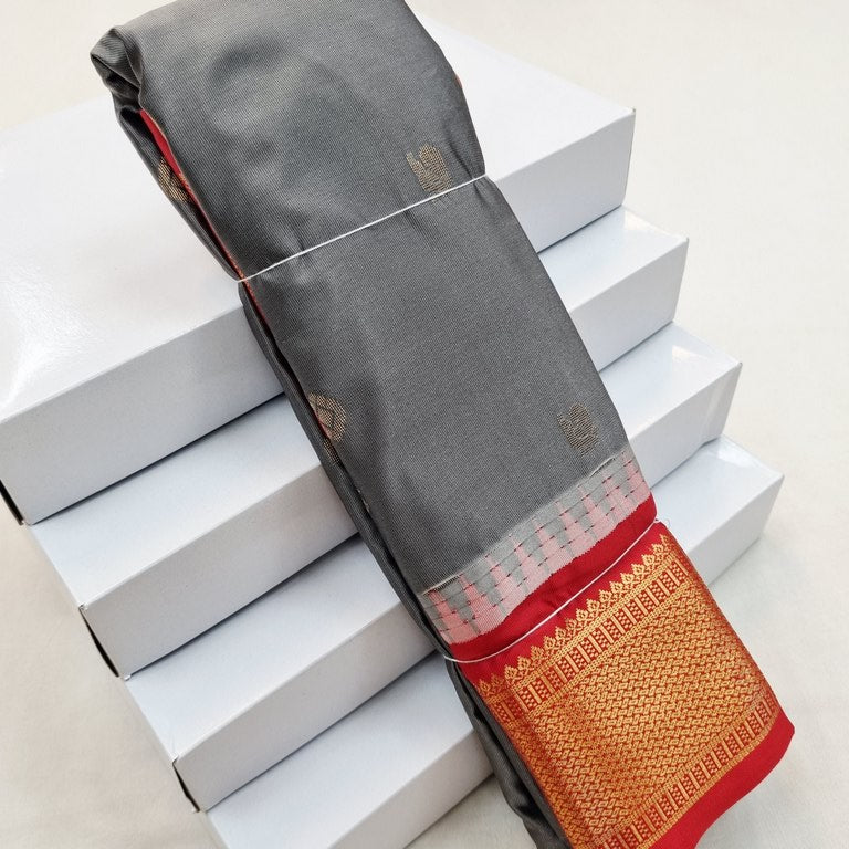 Kanchipuram Blended Semi Gadwal Silk Sarees 343