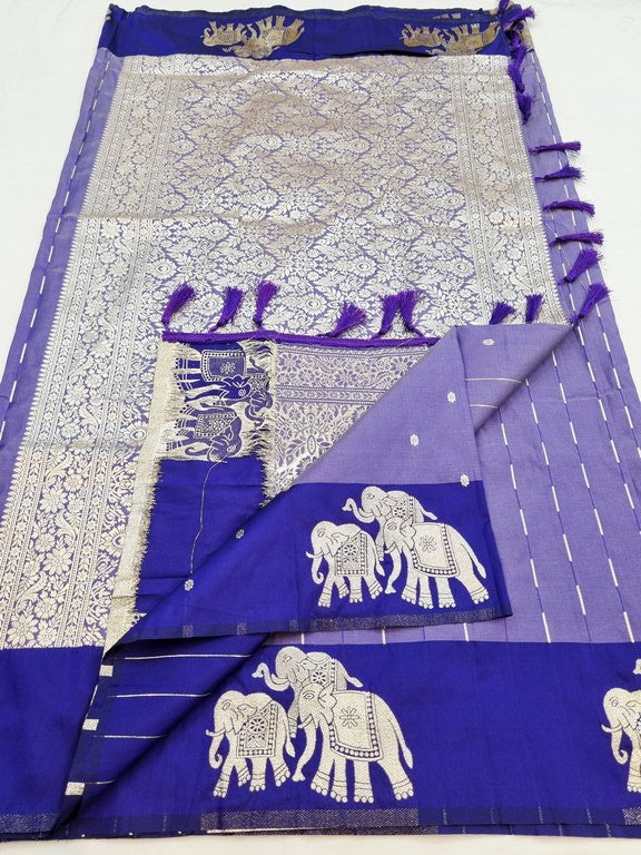 Kanchipuram Blended Fancy Tissue Silk Saree 460