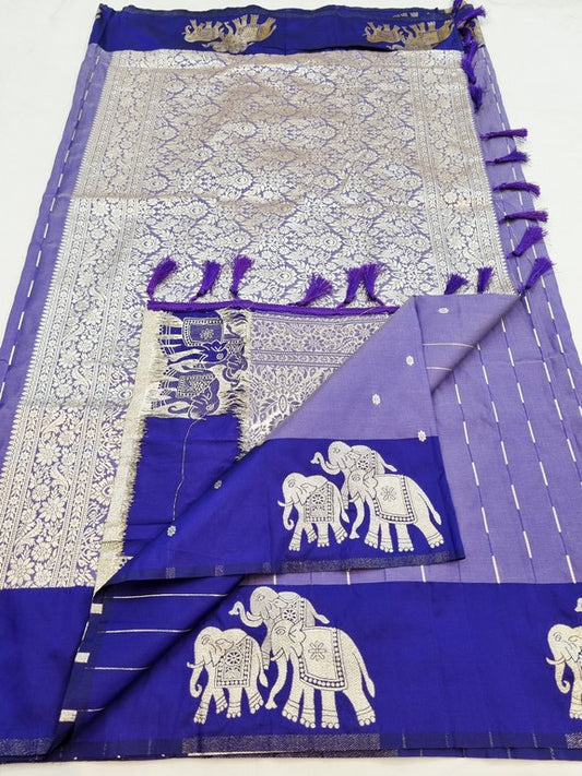 Kanchipuram Blended Fancy Tissue Silk Saree 458