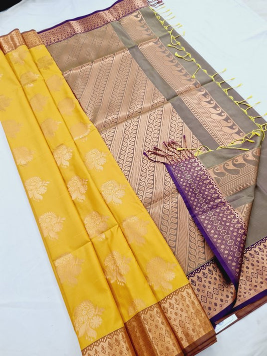 Kanchi Blended Trendy Soft Silk Saree 758