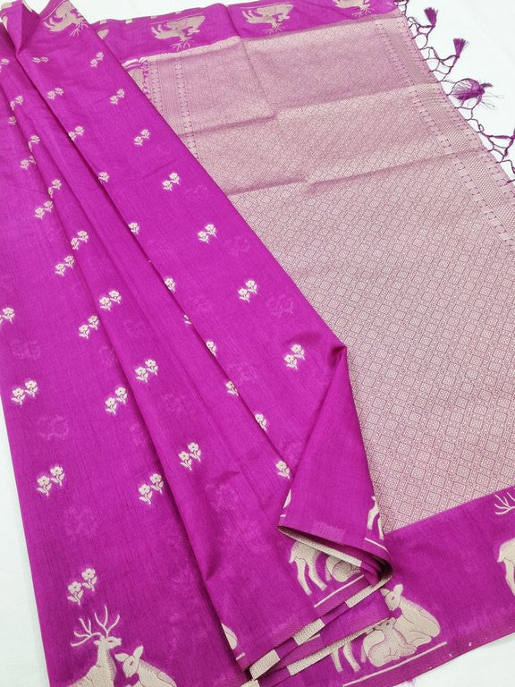Kanchipuram Blended Trendy Tussar Silk Saree 463