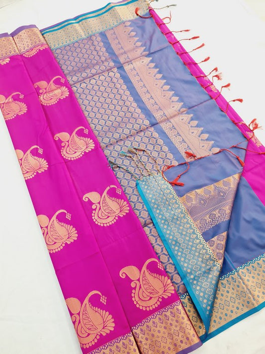 Kanchi Blended Trendy Soft Silk Saree 768