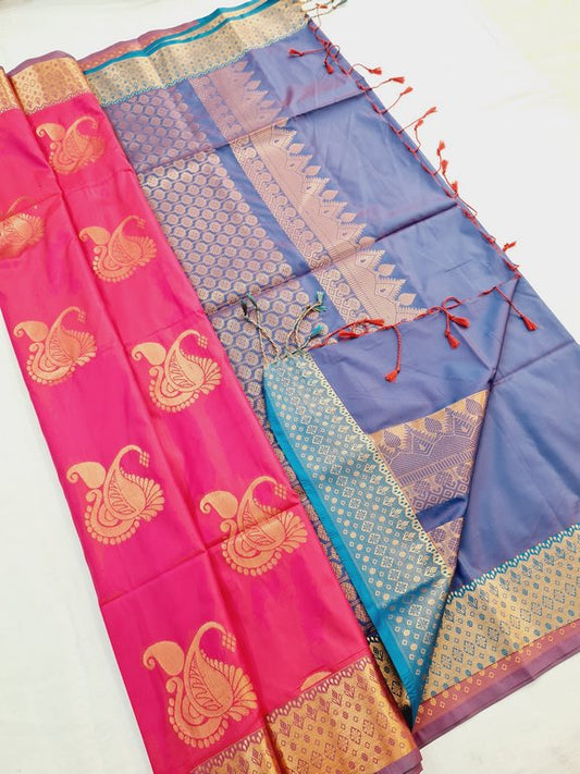 Kanchi Blended Trendy Soft Silk Saree 770